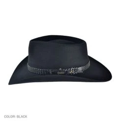 Alternative view of Snowy River Fur Felt Australian Western Hat