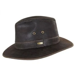 Alternative view of Stetson Weathered Leather Safari Fedora Hat