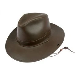 Leather Aussie Fedora Hat -Bailey Hat Shop 224798