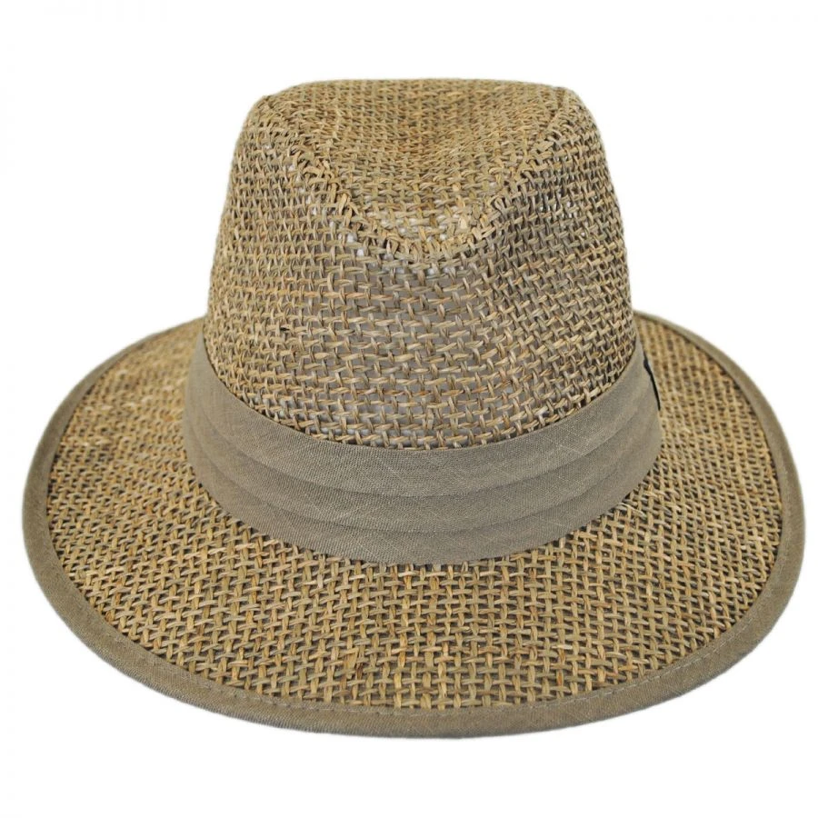 Panama Jack Seagrass Straw Safari Fedora Hat 3 Panama Jack Seagrass Straw Safari Fedora Hat
