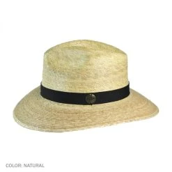 Explorer Palm Straw Safari Fedora Hat -Bailey Hat Shop 23531