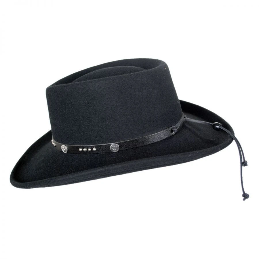 RENEGADE Joker LiteFelt Wool Gambler Western Hat 4 RENEGADE Joker LiteFelt Wool Gambler Western Hat - Image 2