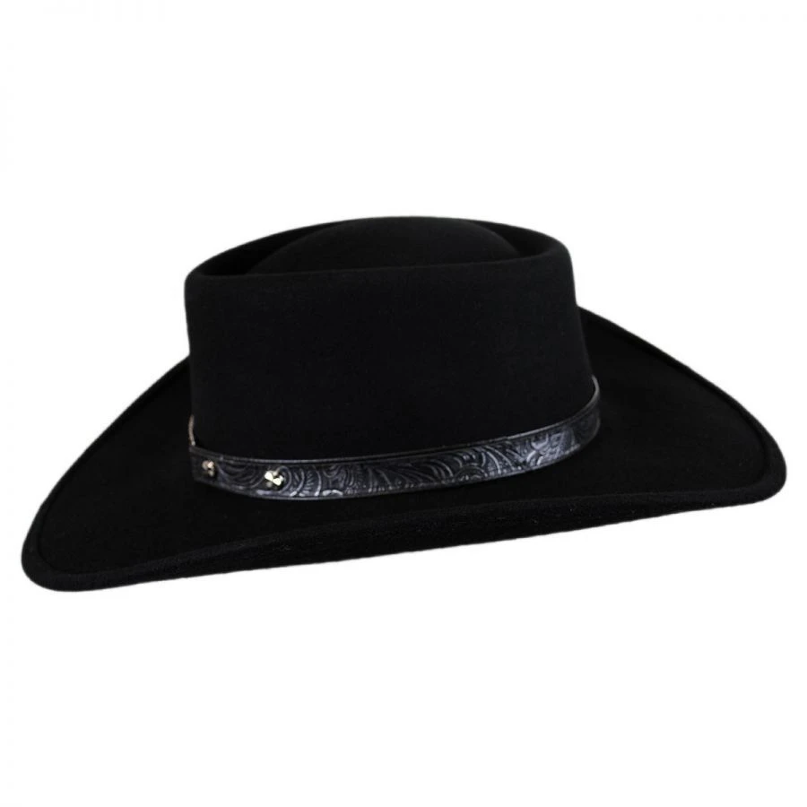 Little Joe Wool Felt Gambler Western Hat 4 Little Joe Wool Felt Gambler Western Hat - Image 2