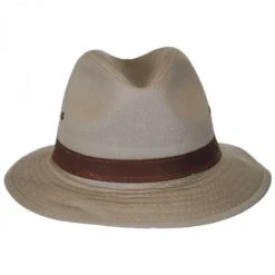 Packable Cotton Twill Safari Fedora Hat -Bailey Hat Shop 265772