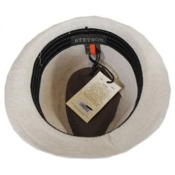 Stetson Two-Tone Vegan Linen Trilby Fedora Hat -Bailey Hat Shop 271501