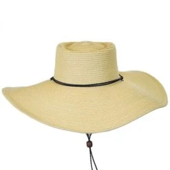 Wide Brim Toyo Straw Gambler Hat