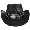 Rhinestone Raffia Straw Western Hat -Bailey Hat Shop 281747