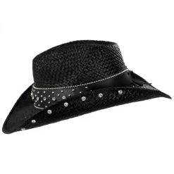 Rhinestone Raffia Straw Western Hat -Bailey Hat Shop 281750