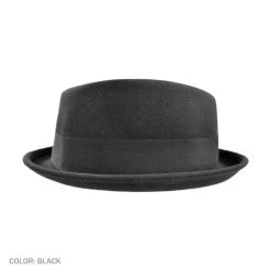 Crushable Wool Felt Diamond Crown Fedora Hat -Bailey Hat Shop 28928