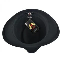 Detroit Wool Felt Trilby Fedora Hat - Black -Bailey Hat Shop 29012