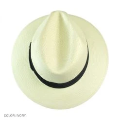 Toyo Straw Safari Fedora Hat - Black Band -Bailey Hat Shop 29126