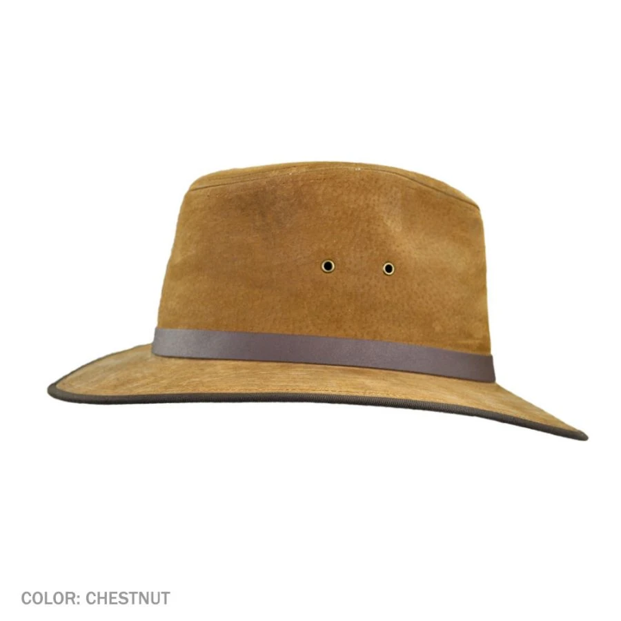 Nubuck Leather Safari Fedora Hat 5 Nubuck Leather Safari Fedora Hat - Image 3