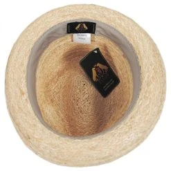 Golden Hill Raffia Straw Fedora Hat -Bailey Hat Shop 301979