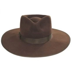 Wool Felt Rancher Fedora Hat - Coco