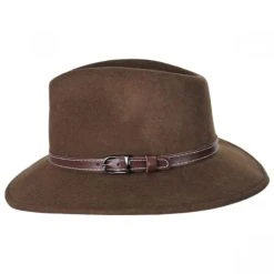 Leather Band Wool Felt Fedora Hat 6 Leather Band Wool Felt Fedora Hat -Bailey Hat Shop 342428