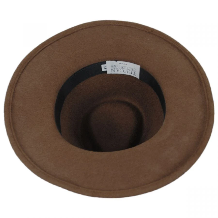 Leather Band Wool Felt Fedora Hat 5 Leather Band Wool Felt Fedora Hat - Image 3