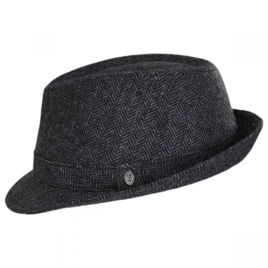 Herringbone Wool Trilby Fedora Hat 4 Herringbone Wool Trilby Fedora Hat - Image 2