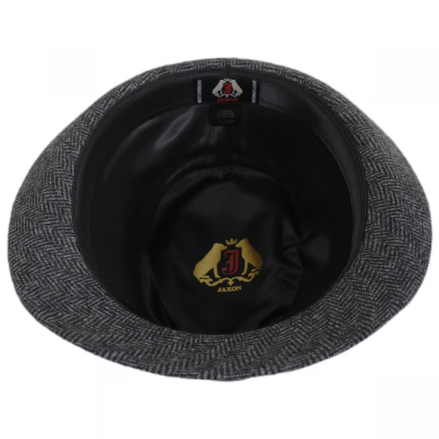 Herringbone Wool Trilby Fedora Hat 5 Herringbone Wool Trilby Fedora Hat - Image 3