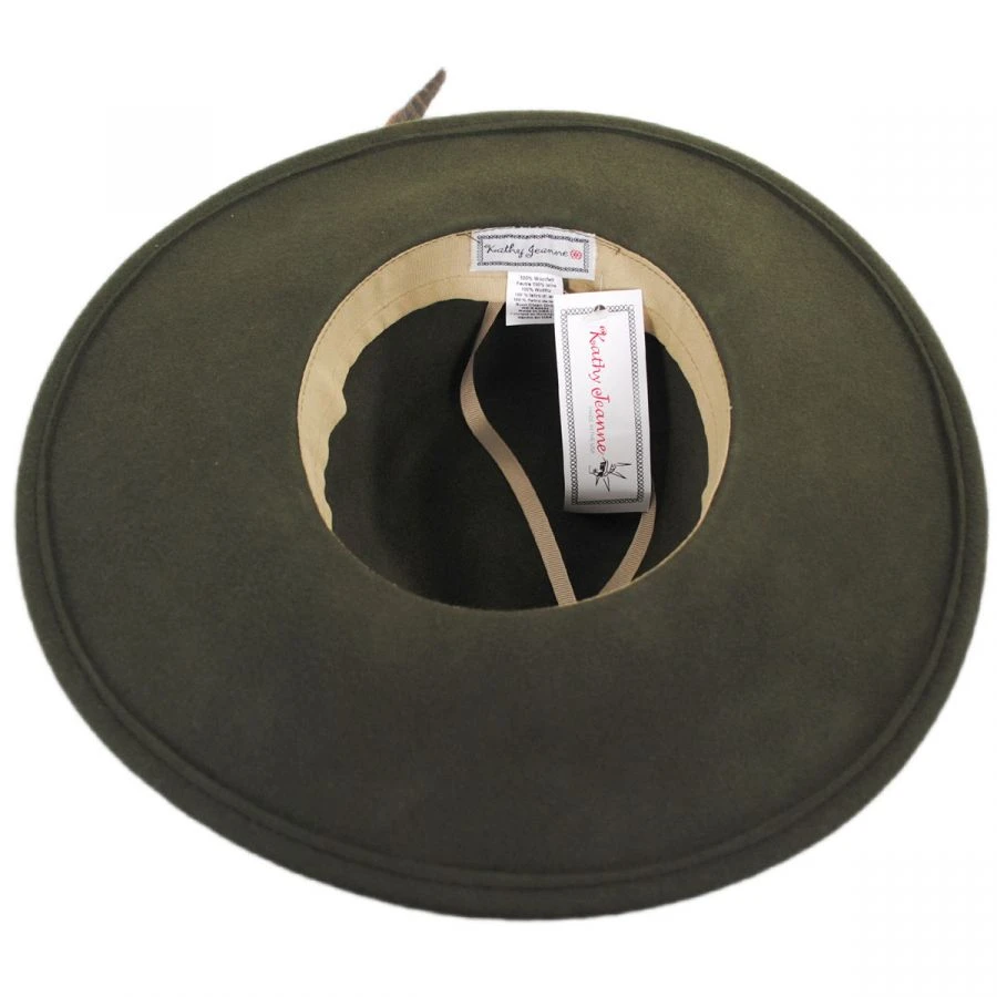 Trio Pheasant Feather Wool Felt Fedora Hat - Made To Order 5 Trio Pheasant Feather Wool Felt Fedora Hat - Made To Order - Image 3