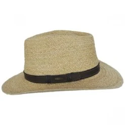 Scala Global Raffia Straw Outback Fedora Hat -Bailey Hat Shop 354947
