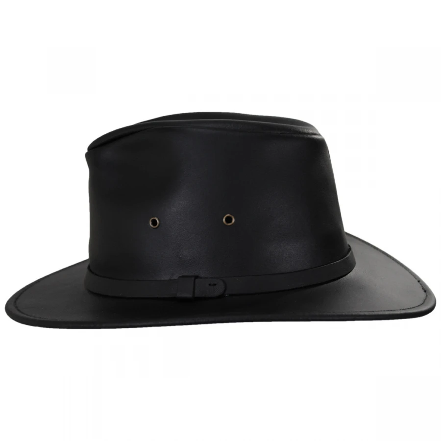 Leather Safari Fedora Hat 4 Leather Safari Fedora Hat - Image 2