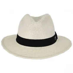 Panama Jack Kingfin Toyo Straw Safari Fedora Hat