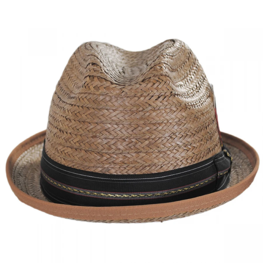 Coconut Straw Stingy Fedora Hat 3 Coconut Straw Stingy Fedora Hat