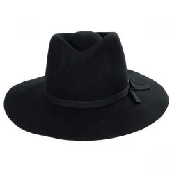 Joanna Packable Wool Felt Fedora Hat - Black