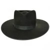 Wool Felt Rancher Fedora Hat - Forest Green