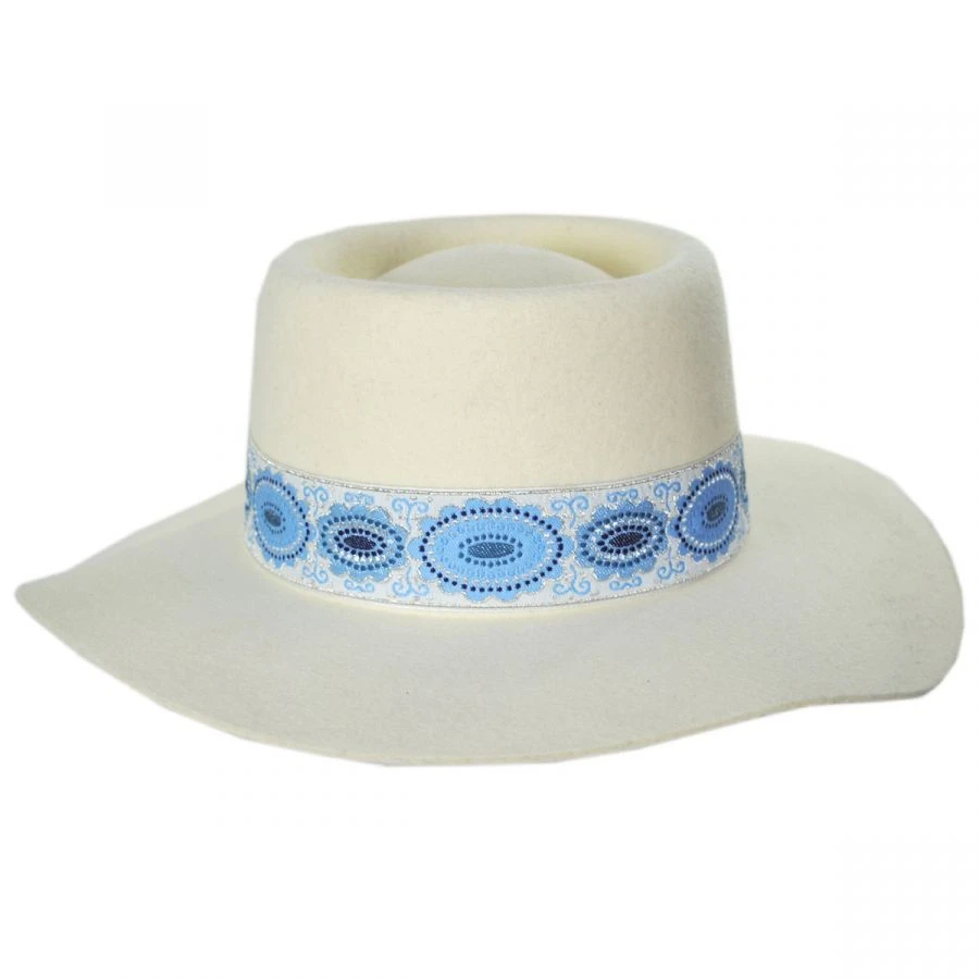 Lolita Wool Felt Boater Hat 3 Lolita Wool Felt Boater Hat