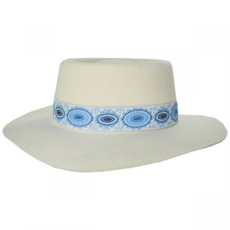 Lolita Wool Felt Boater Hat 4 Lolita Wool Felt Boater Hat - Image 2