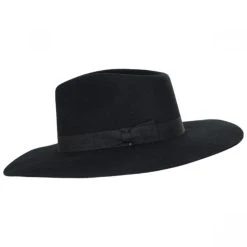 CHARLIE 1 HORSE Highway Wide Brim Wool Felt Fedora Hat -Bailey Hat Shop 387279