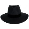 Benson Tri Wool Felt Fedora Hat - Black -Bailey Hat Shop 389401