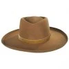 Val Diamond Crown Wool Felt Fedora Hat - Brown