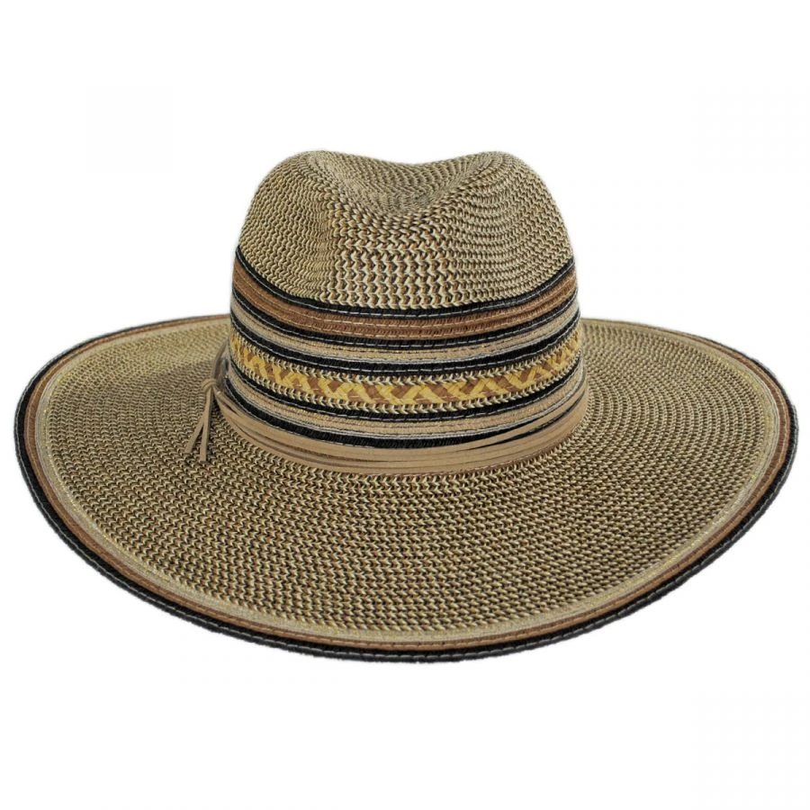 Scala Alento Braided Toyo Straw Fedora Hat 3 Scala Alento Braided Toyo Straw Fedora Hat