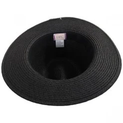 Gabon Leopard Scarf Toyo Straw Fedora Hat -Bailey Hat Shop 393075