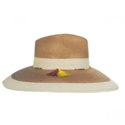 Scala Elgans Two-Tone Palm Straw Fedora Hat -Bailey Hat Shop 393272