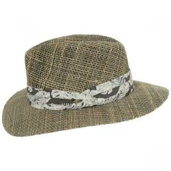 Scala Quest Seagrass Straw Safari Fedora Hat -Bailey Hat Shop 393344