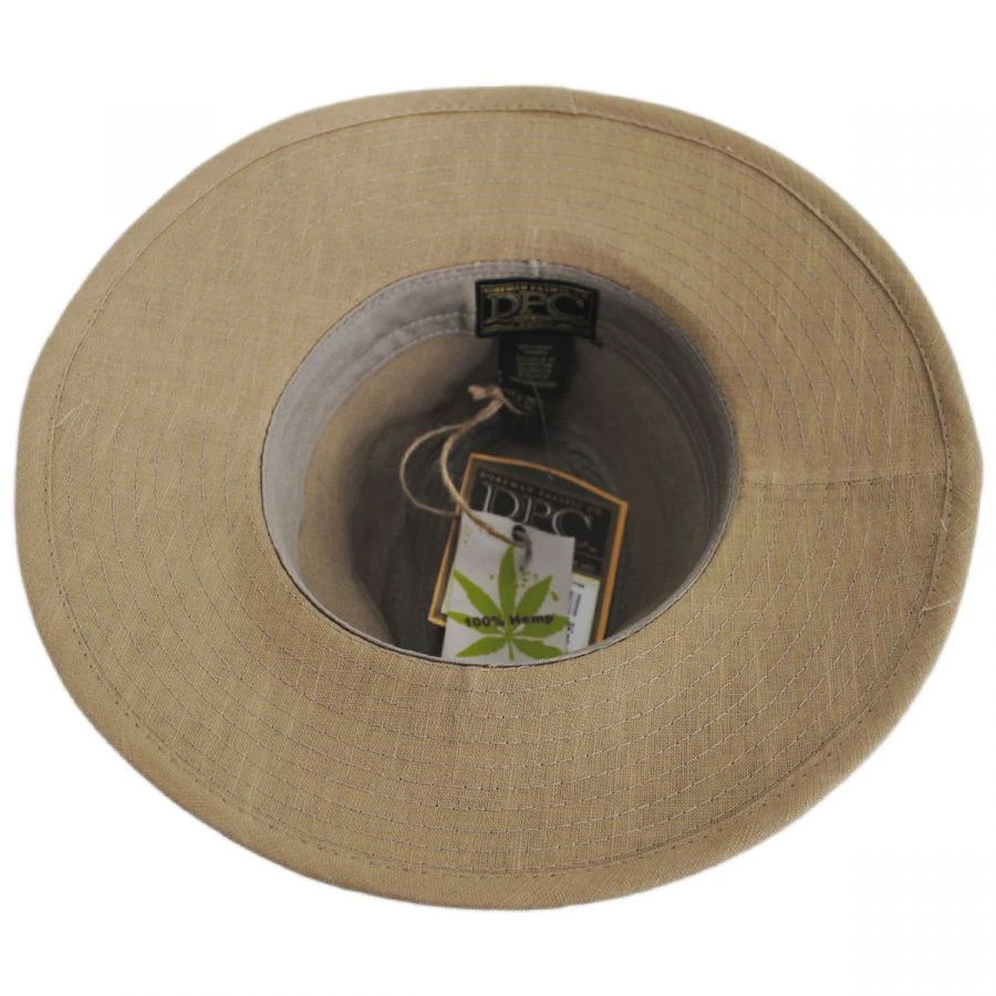 Tallulah Wide Brim Hemp Safari Fedora Hat 5 Tallulah Wide Brim Hemp Safari Fedora Hat - Image 3