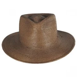 Marcos Palm Straw Fedora Hat - Toffee