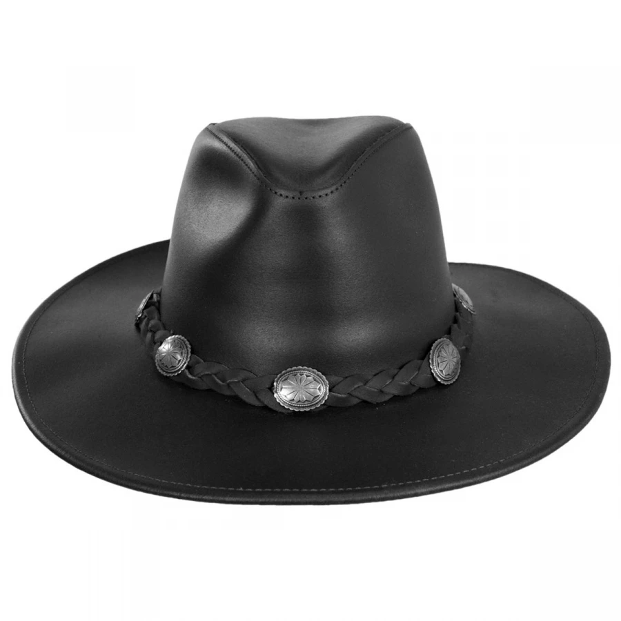 Dude Braid Conch Leather Outback Hat 3 Dude Braid Conch Leather Outback Hat