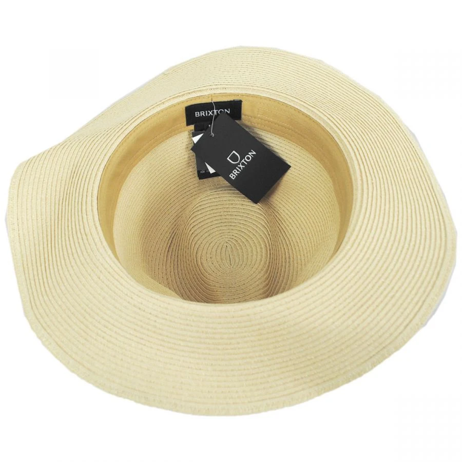 Wesley Braided Toyo Straw Fedora Hat 5 Wesley Braided Toyo Straw Fedora Hat - Image 3