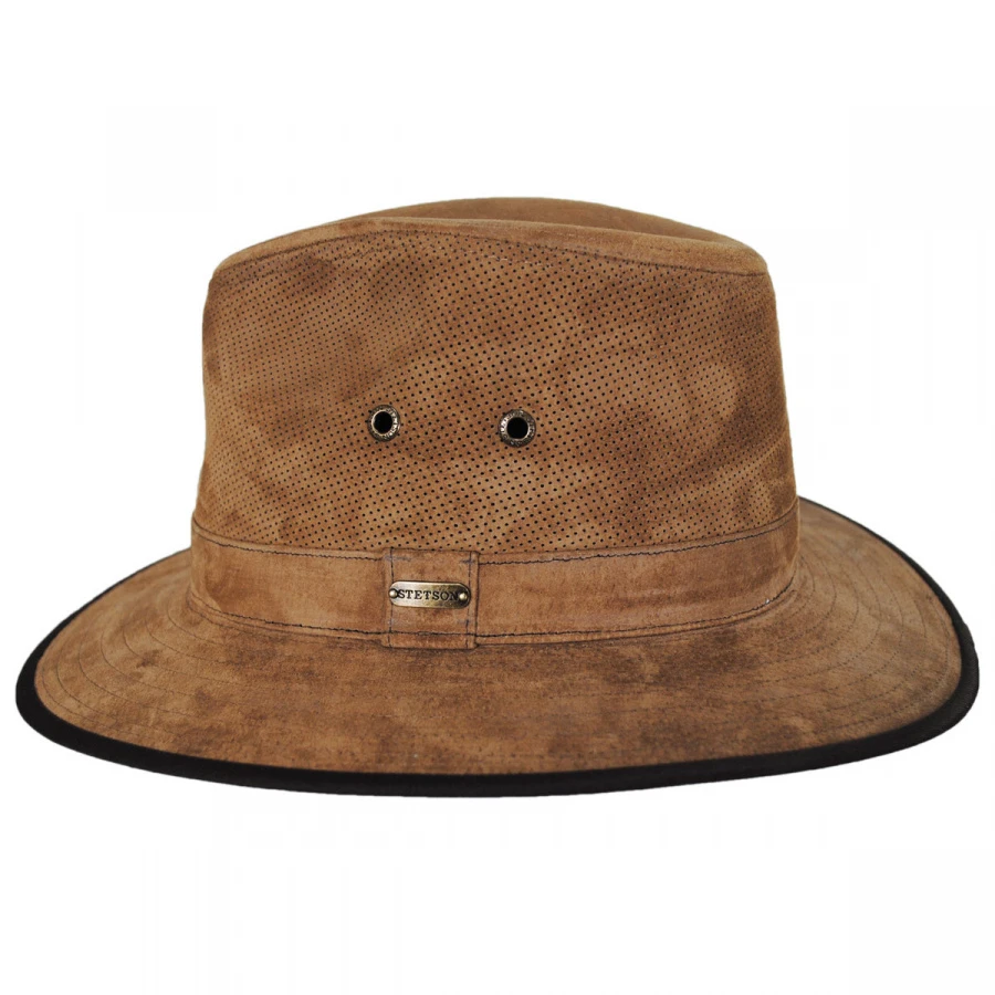 Stetson Chelan Suede Leather Safari Fedora Hat 4 Stetson Chelan Suede Leather Safari Fedora Hat - Image 2