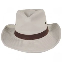 Cotton Twill Outback Fedora Hat