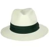 Toyo Straw Safari Fedora Hat - Green Band
