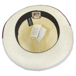 Bailey Hesmond Sisal Litestraw Fedora Hat - Natural/Plum -Bailey Hat Shop 405056