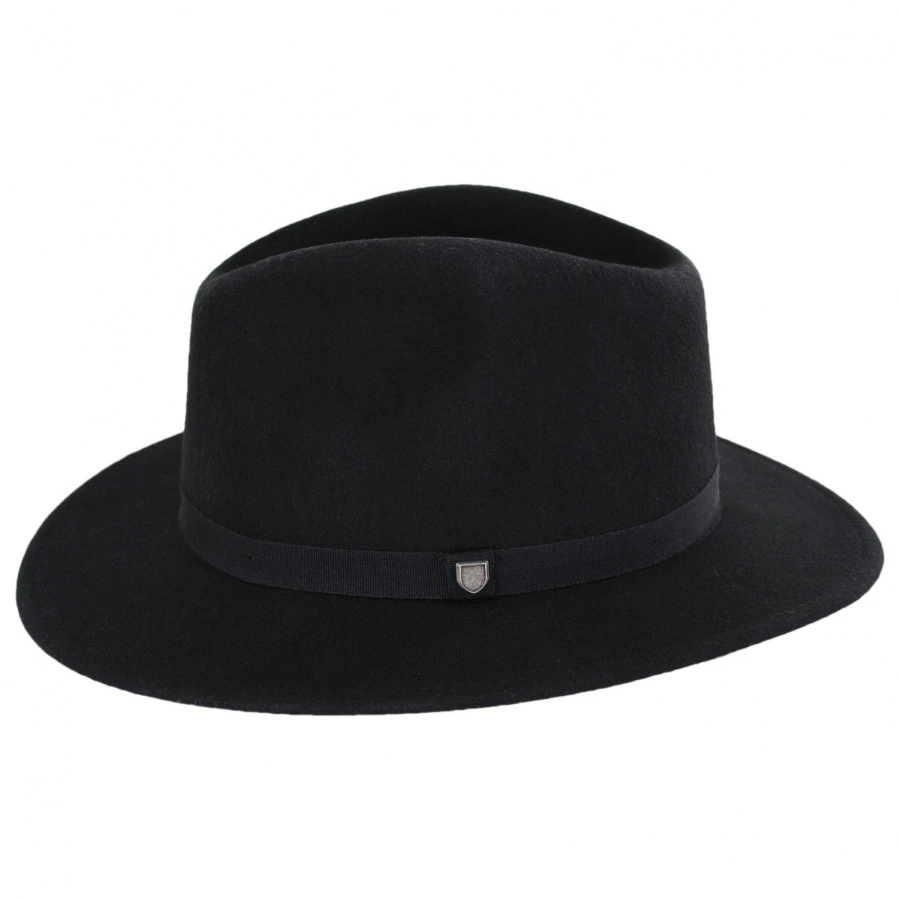 Messer Packable Wool Felt Fedora Hat - Black 4 Messer Packable Wool Felt Fedora Hat - Black - Image 2