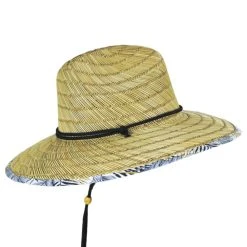 Gold Leaf Rush Straw Lifeguard Hat -Bailey Hat Shop 409070
