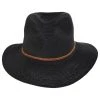 Wesley Braided Toyo Straw Fedora Hat - Black/Brown -Bailey Hat Shop 409524
