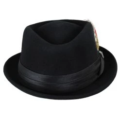 Stout Wool Felt Diamond Crown Fedora Hat